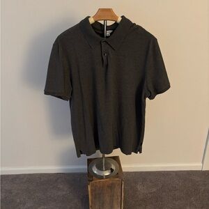 Calvin Klein Gray Polo Shirt Soft Knit Classic